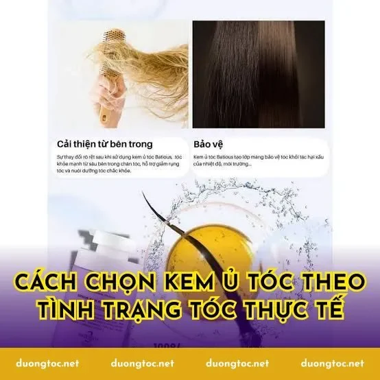 Cách chọn kem ủ tóc theo tình trạng tóc thực tế